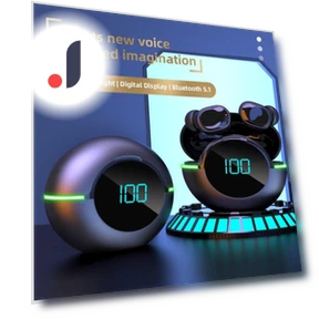 Wireless Earbuds with Touch Control and LED Display — In-Ear Headphones, Mic Fone