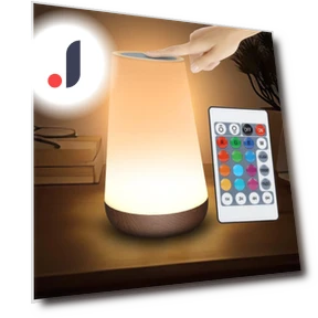 13-Color Touch Night Light with Wood Texture and Timer — Night Lights, TrendVibeCN