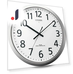 Wall Clock with Radio Control — Desk & Shelf, RHYTHM