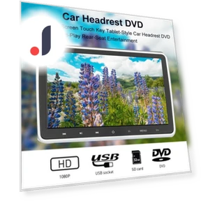 10.1-inch Headrest Car Seat Monitor with Touch Remote Control — In-Car Entertainment Systems, Car Accessories