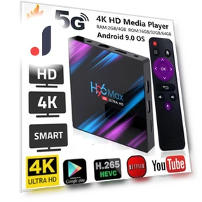 4K Android 9.0 HD TV Box — Ultra HD Media Players, Lucky Pig