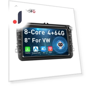 8-inch 8-core 4 + 64G AI Voice Car Radio — Stereo Receivers, Podofo