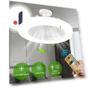 Ceiling Fan with LED Light and Remote Control — Ceiling Fans, Meiteai-All