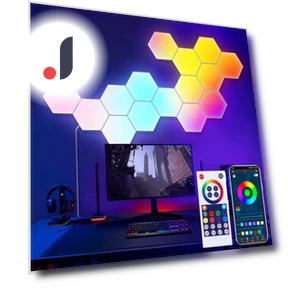 Hexagon Smart LED Wall Panels — LED Strips, E-Kingsman