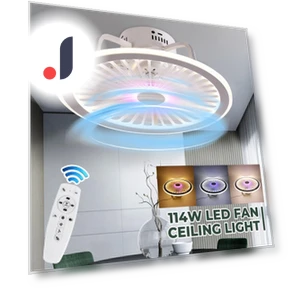 Modern LED Ceiling Fan with Light App and Remote Control — Ceiling Fan Lighting Solutions, Sea Global