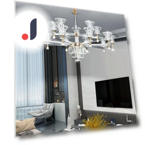 Modern Simple Atmospheric Chandelier — Chandeliers, Yuda Lighting