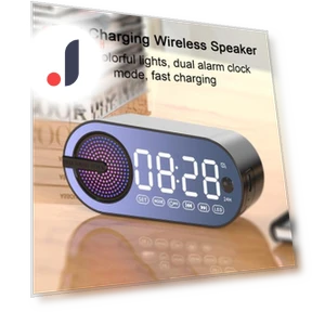 Portable Bluetooth Speaker with Mirror Clock — Portable Audio, Smart IT