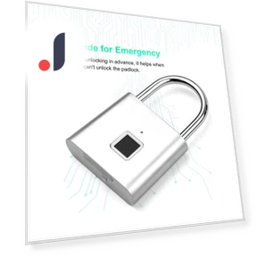 Smart Fingerprint Padlock — Biometric Security, Meterk