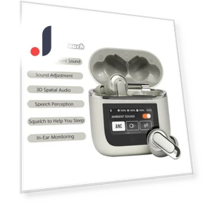 Smart Headphones with Touch LCD Screen — Over-Ear Headphones, Junmaocun