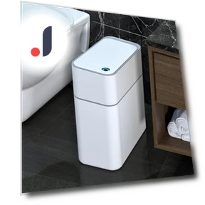 Smart Trash Bin for Bathroom — Waste Baskets, QIANBAIDI