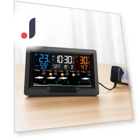 Smart Weather Station with Clock — Home Climate Control, TOMTOP JMS