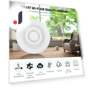 Smart Wi-Fi Air Quality Monitor — Home Climate Control, Koogeelife
