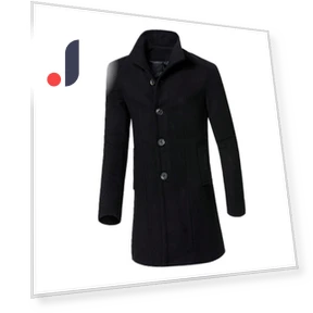 Winter Long Coat with Buttons — Fleece, roses