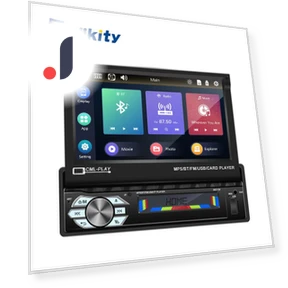 7-inch Automatic Telescopic Touch Screen Car Radio — Stereo Receivers, Hikity