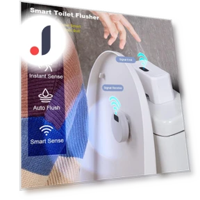 Automatic Toilet Flush Button — Bathroom Essentials, washower