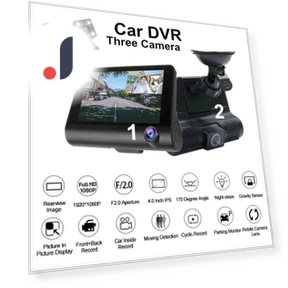 Automotive DVR with Three Lenses — Dashboard Cameras, Smart Mouse