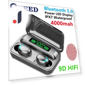Bluetooth Headset with LED Backlight and Touch Display — Audio Gear, QUEED