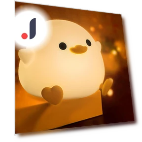 Cartoon LED Night Light with Cute Duck — Night Lights, Warm home textiles