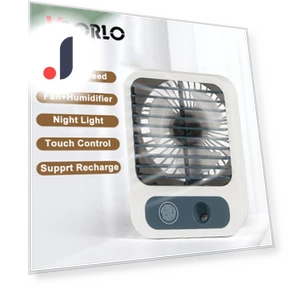 Cool Fan Mini Air Humidifier 2 in 1 with Night Light — Air Moisturizers, VAORLO