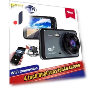 Dual Lens Dash Cam with 4-inch Touch Screen — Dashboard Cameras, Home Of Auto Parts
