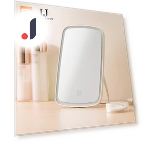 LED Makeup Mirror with Light Touch Switch — Compact & Travel, Xiaomi