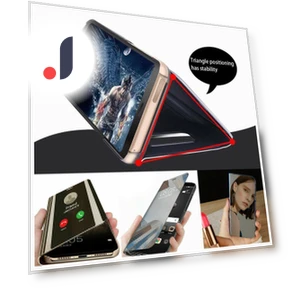 Smart Leather Flip Mirror Case with Clear View — Flip Cases, Shredded cabbage