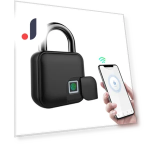 Smart Lock with Fingerprint and App Unlocking — Smart Home Security, TOMTOP JMS