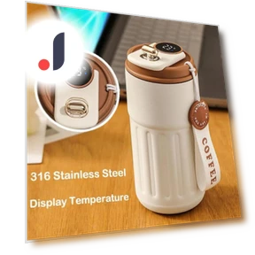 Smart Temperature Display Vacuum Flask — Travel Drinkware, NATAWA