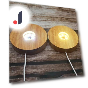 Wooden Smart Home USB LED Lamp Rotating Stand — Standing Lights, Faylisvow