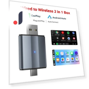2IN1 Mini Wireless Adapter for Carplay and Android Auto — Phone Accessories, YJMP