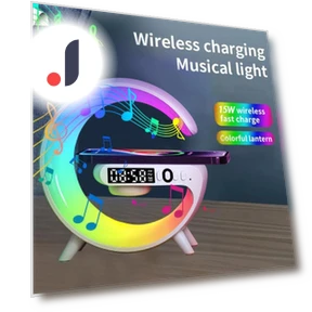 3-in-1 Wireless Charger with Bluetooth Speaker and Ambient Light — Sleep Soothers, Popular House