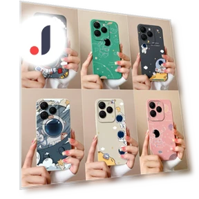 Astronaut Cartoon Pattern Shockproof Liquid Silicone Matte Phone Case — Basic Cases, New Style Case