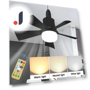 Ceiling Fan with LED Light and Remote Control — Ceiling Fans, happy8