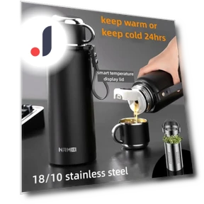Portable Vacuum Thermos with Tea-Water Separation — Travel Drinkware, Cosy Homes
