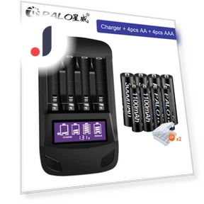 Rechargeable Battery and Smart LCD Charger Set — Batteries, PALO