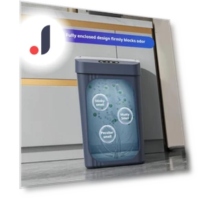 Smart Touchless Trash Can with Lid — Kitchen Cans, HOMEKA