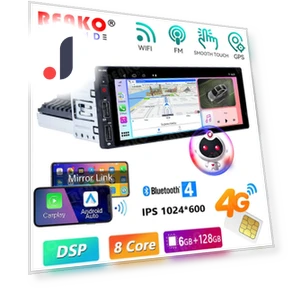 Universal 1 Din 4G Car Radio Android Multimedia Player — Stereo Receivers, Reakosound