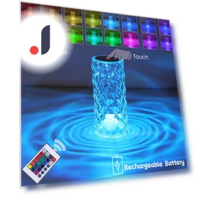 Colorful LED Desk Lamp with Crystals — Desk & Table Lighting, Binchi Lighting Appliances