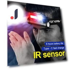 Portable Headlamp with Smart Sensor — Flashlights, paweinuo 03