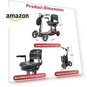 All-Terrain 4-Wheel Foldable Electric Scooter — Push Scooters, WTRAVEL