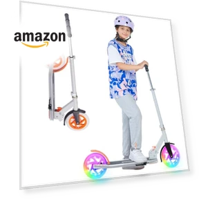 Foldable Kick Scooter with Light Wheels — Push Scooters, Rahmory