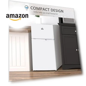 Mini Fridge with Freezer — Mini Fridges, HOMCOM
