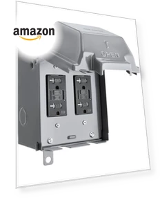 Outdoor Electrical Box Waterproof with Dual 20 AMP WRTR GFCI Receptacles — Inlet Boxes, SURAIELEC