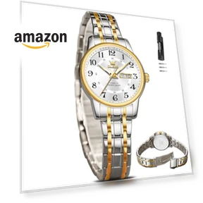 Two Tone Women's Watch with Date — Women's Wrist Watches, OLEVS
