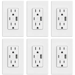 USB Outlets with Type A & Type C Ports, ELEGRP