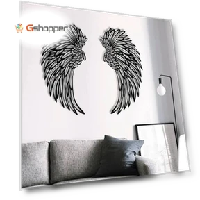 Angel Wings Metal Wall Art with LED Lights — Wall Lighting