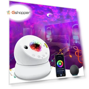 APP Control Moon Star Laser Nebula Night Light — Night Lights