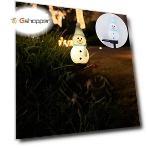 LED Solar Snowman Lights — Garden Illumination