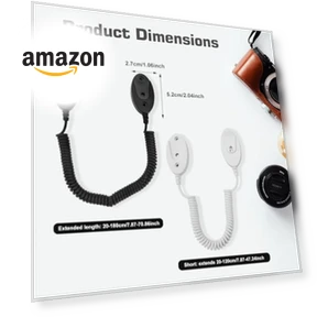 Magnetic Remote Control Holders with Spring Ropes — Cable Organizers, WALLFID