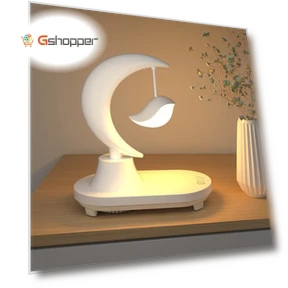 Moon Shape Bluetooth Speaker Night Light LED Table Lamp — Desk & Table Lighting